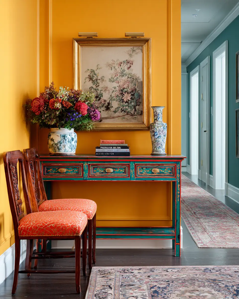 Colorful Eclectic Entryway Decor Ideas
