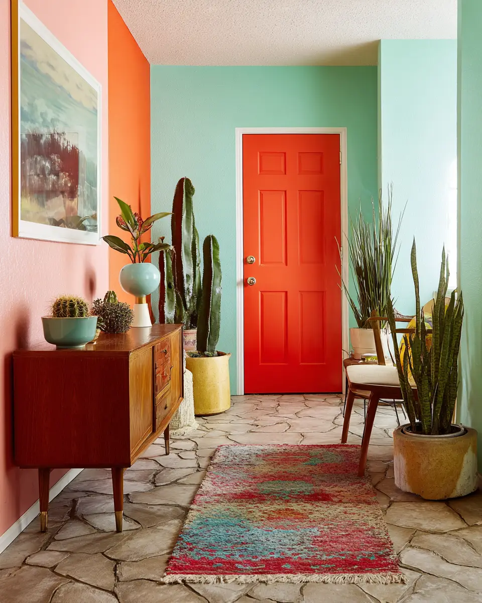 Colorful Eclectic Entryway Decor Ideas