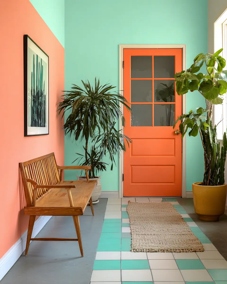 Colorful Eclectic Entryway Decor Ideas