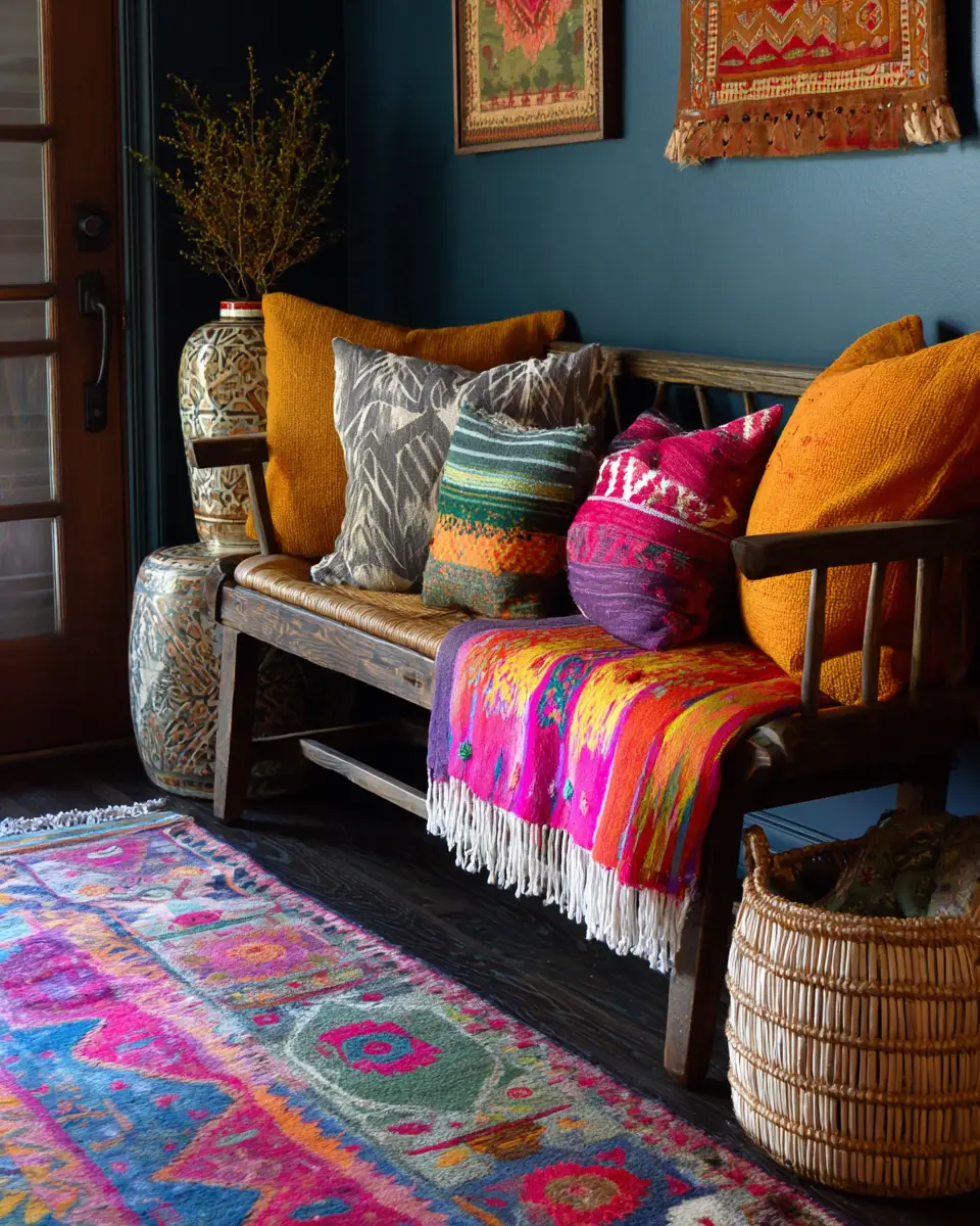 Colorful Eclectic Entryway Decor Ideas