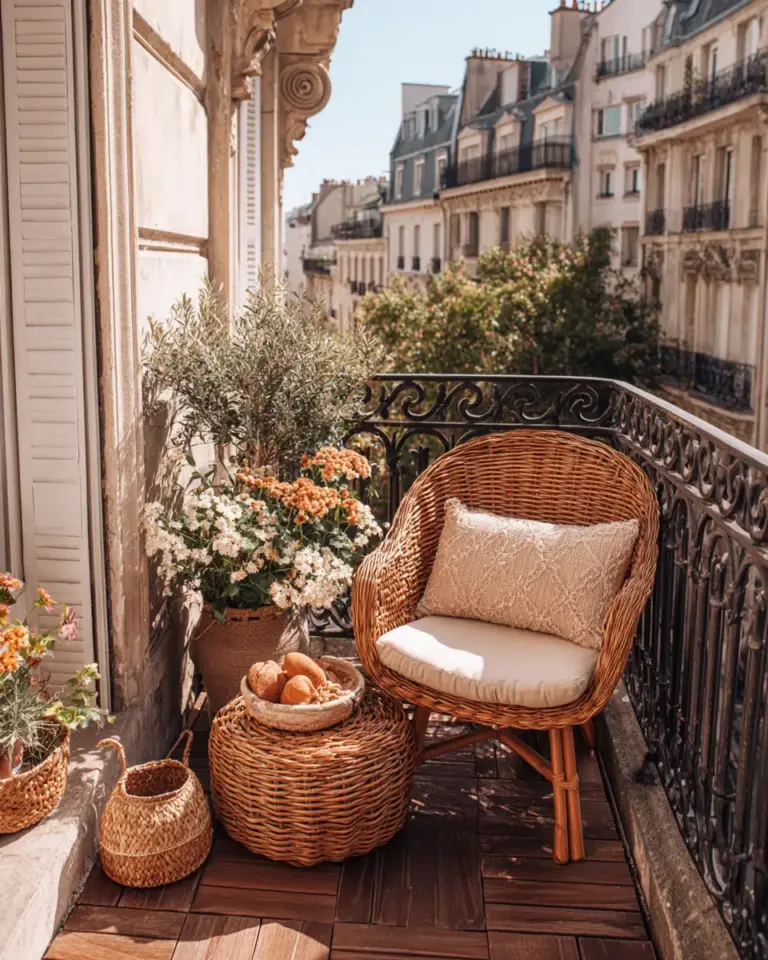 Colorful French Country Balcony Decor Ideas - Featured