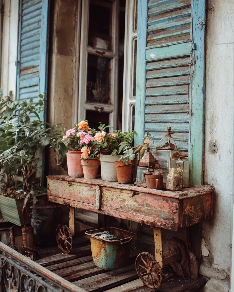 Colorful French Country Balcony Decor Ideas