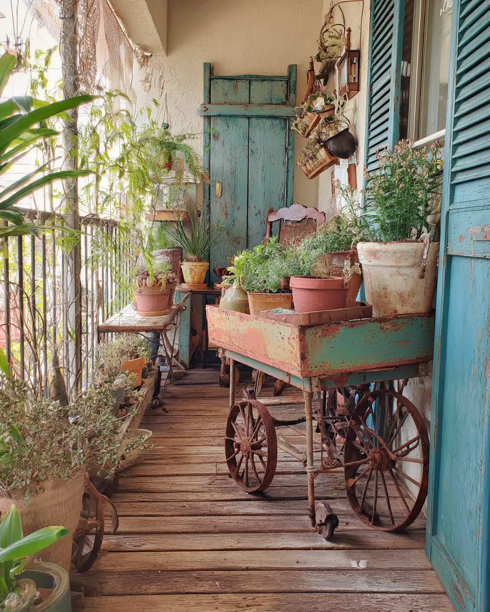 Colorful French Country Balcony Decor Ideas