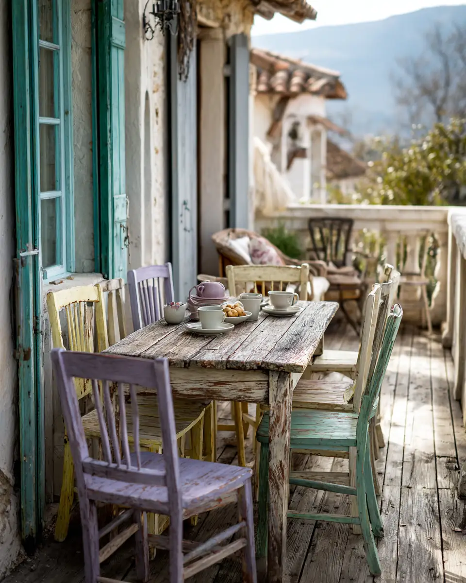 Colorful French Country Balcony Decor Ideas