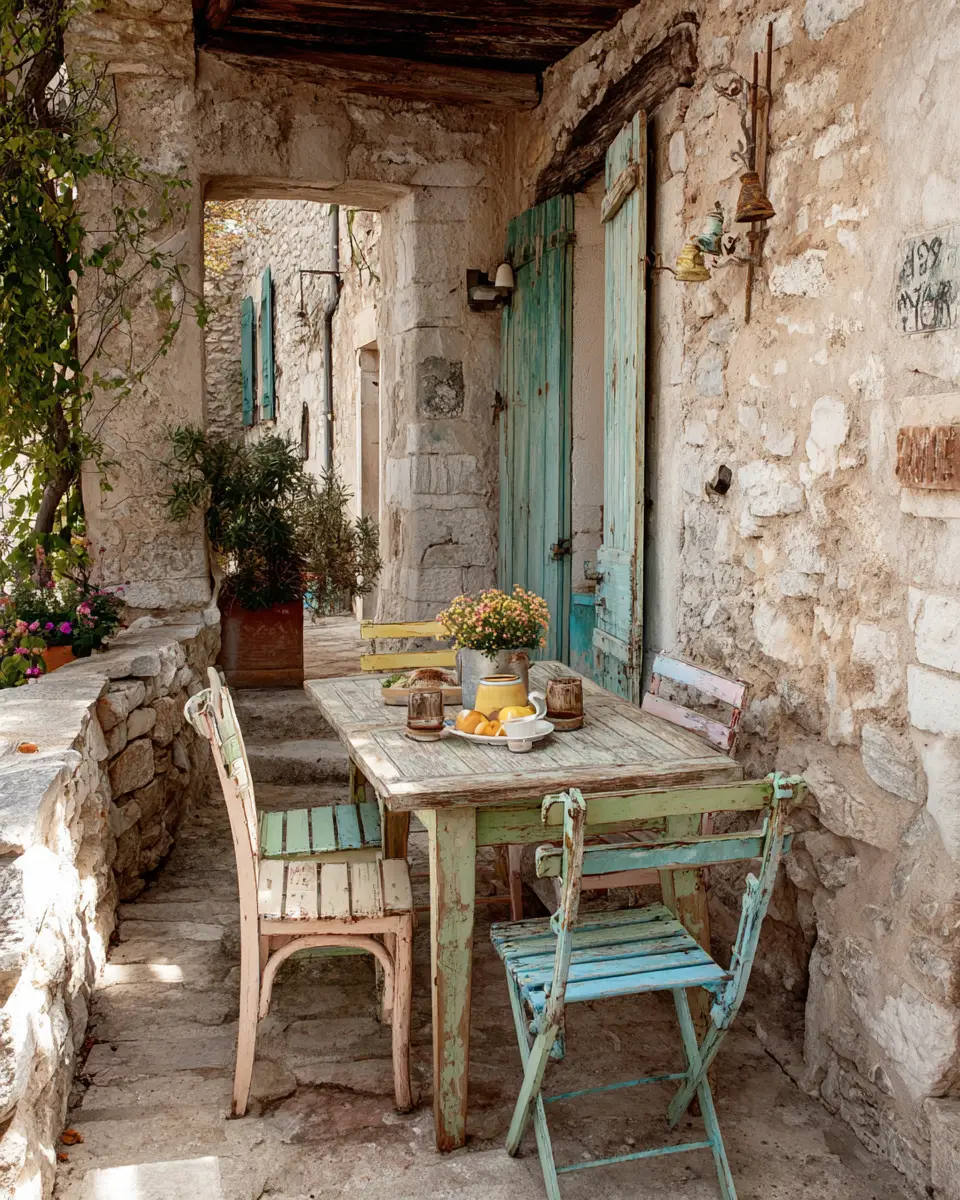 Colorful French Country Balcony Decor Ideas