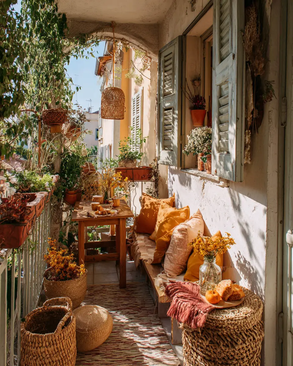 Colorful French Country Balcony Decor Ideas