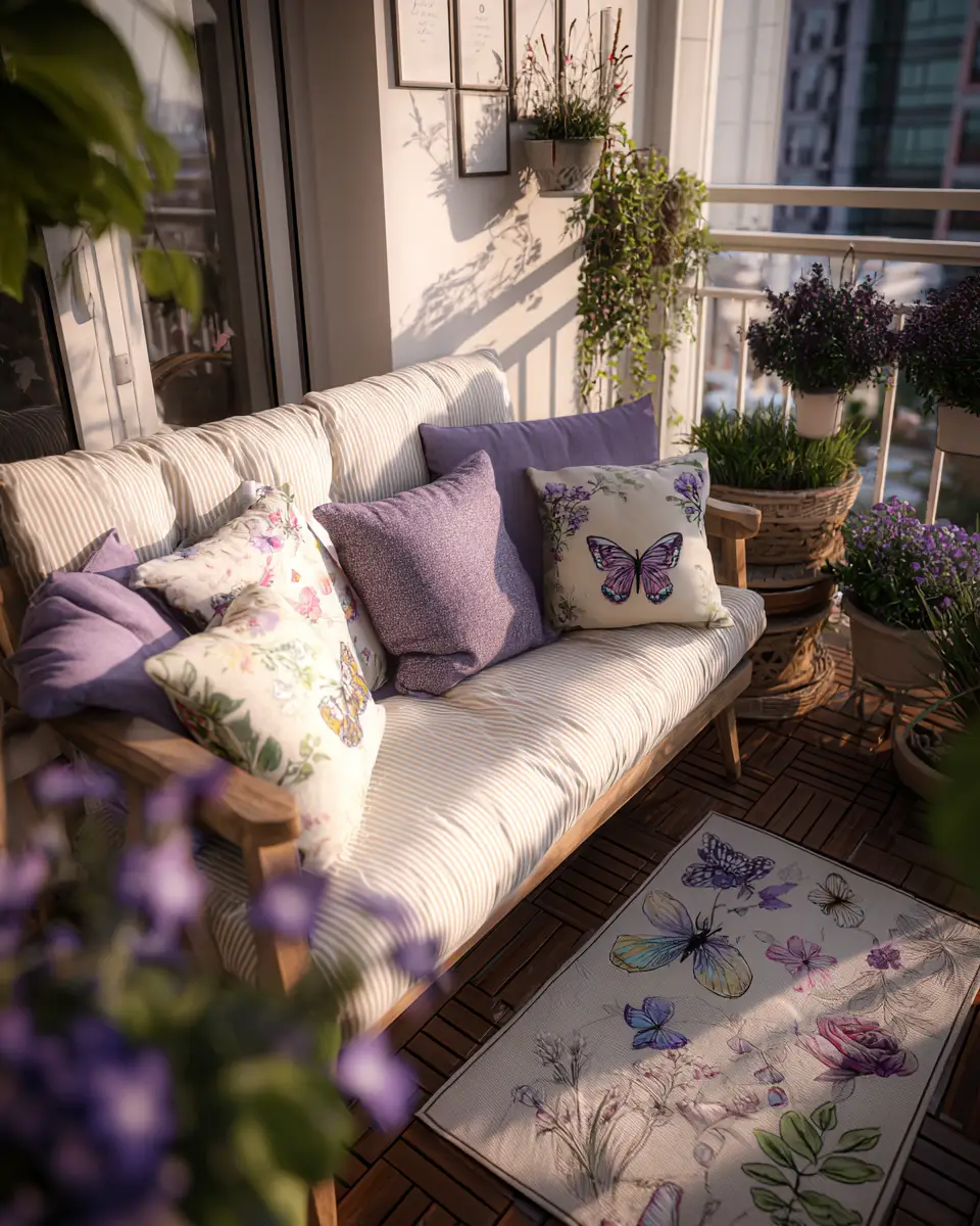 Colorful French Country Balcony Decor Ideas