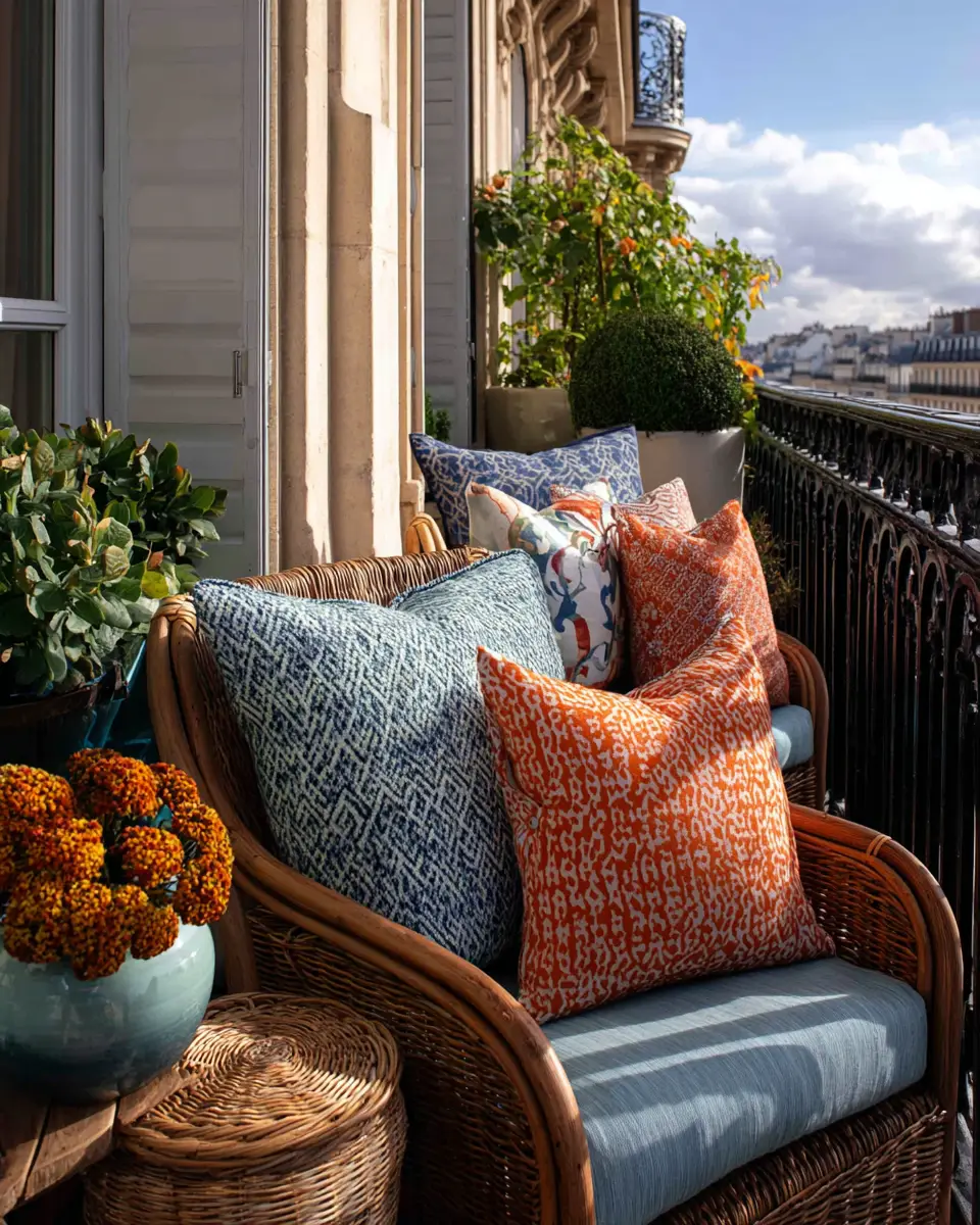 Colorful French Country Balcony Decor Ideas