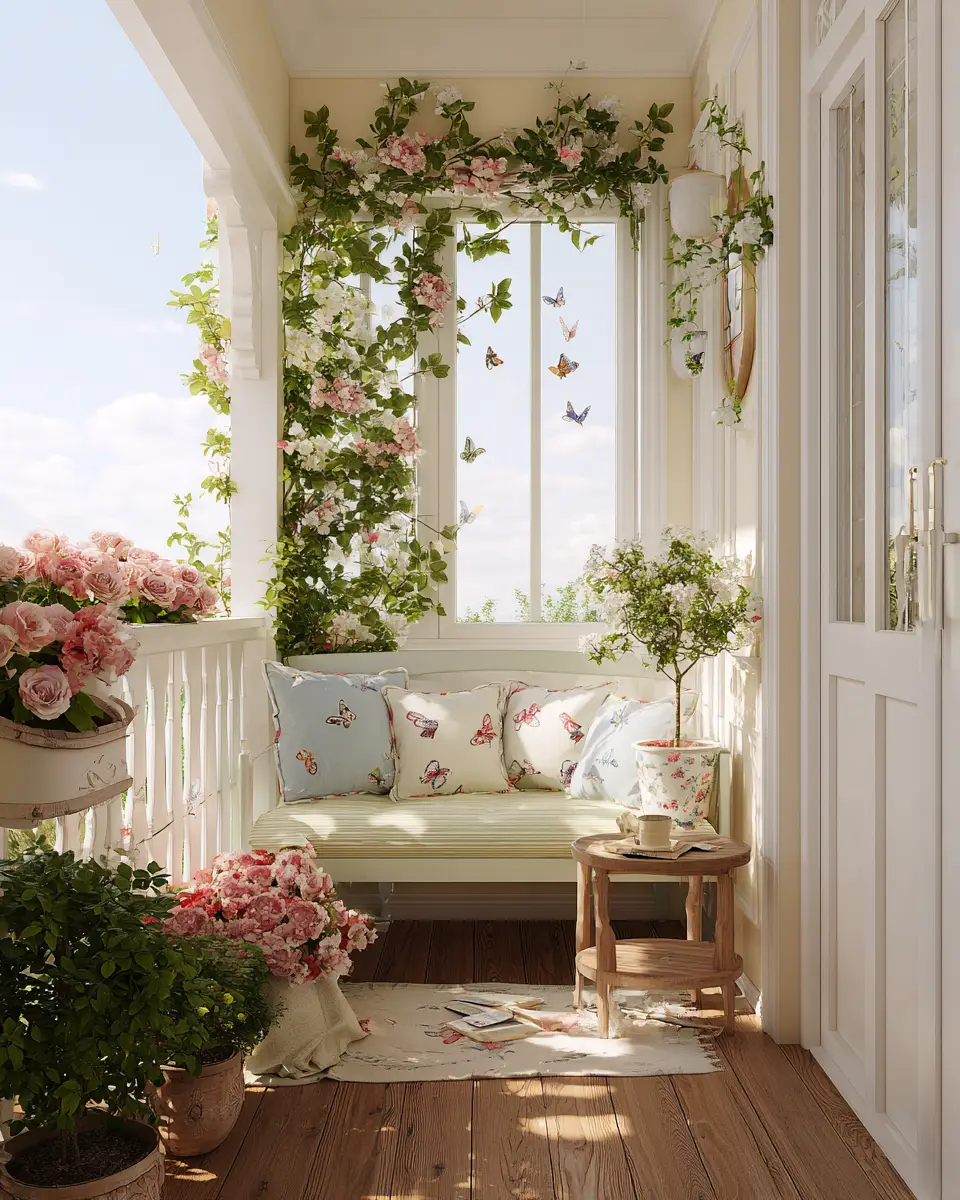 Colorful French Country Balcony Decor Ideas