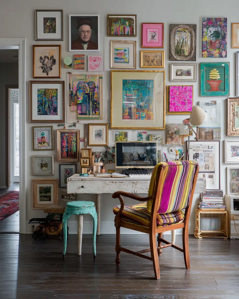 Colorful French Country Home Office Decor Ideas