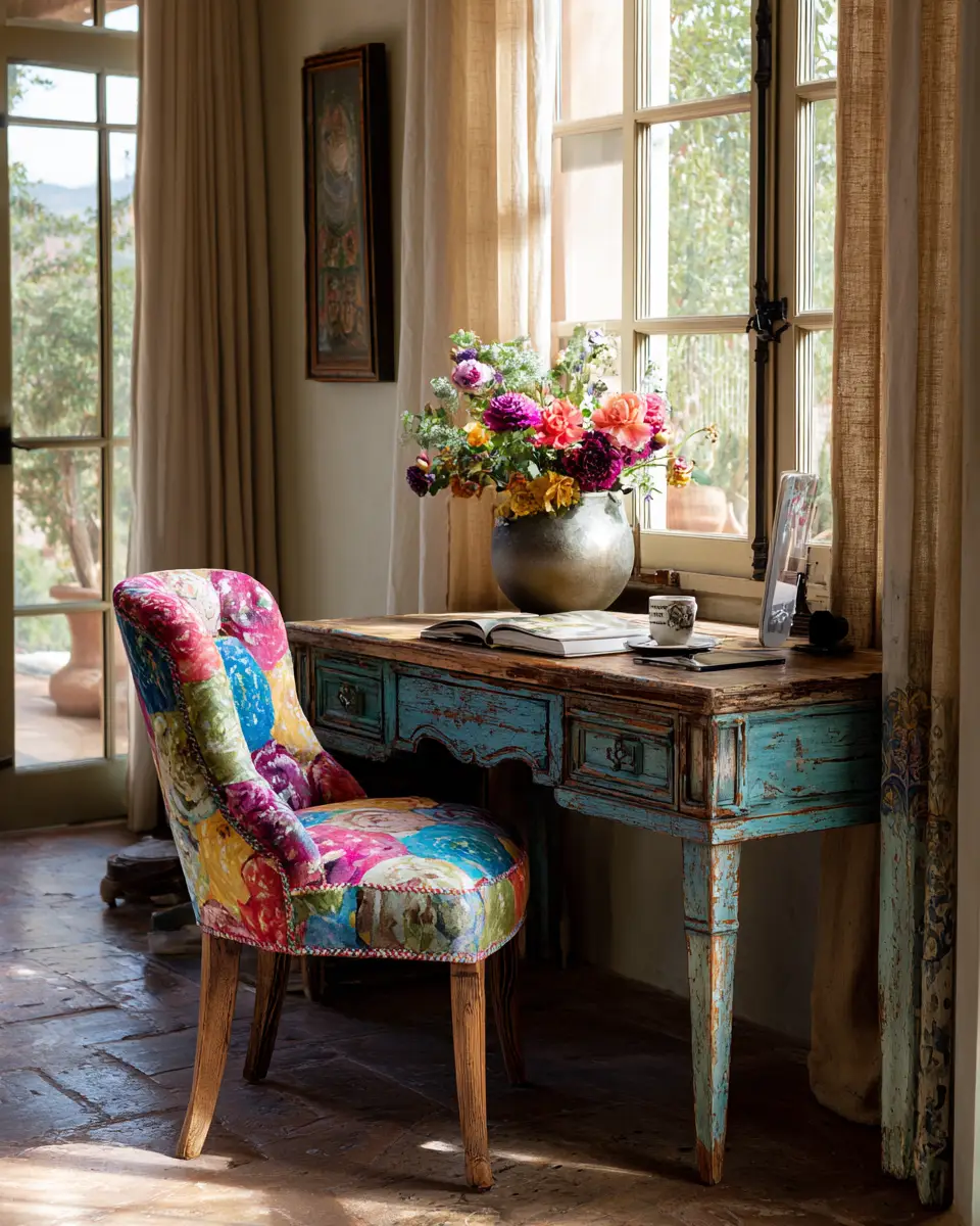 Colorful French Country Home Office Decor Ideas