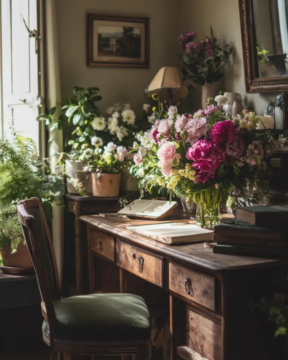 Colorful French Country Home Office Decor Ideas