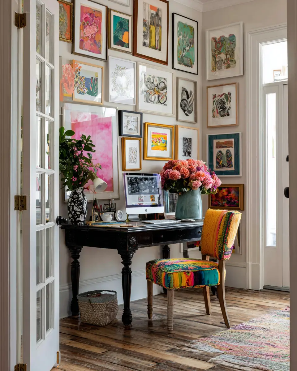 Colorful French Country Home Office Decor Ideas