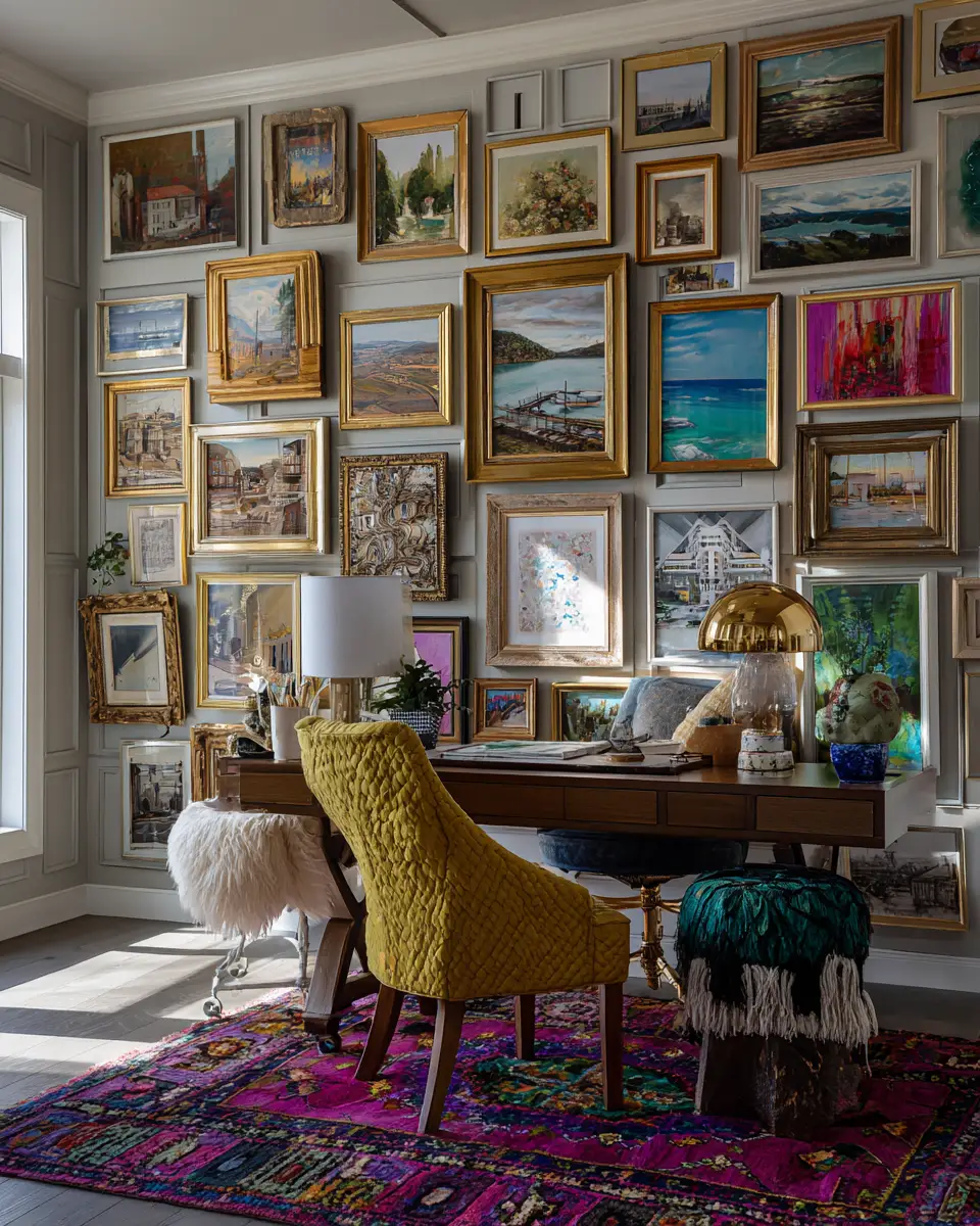 Colorful French Country Home Office Decor Ideas