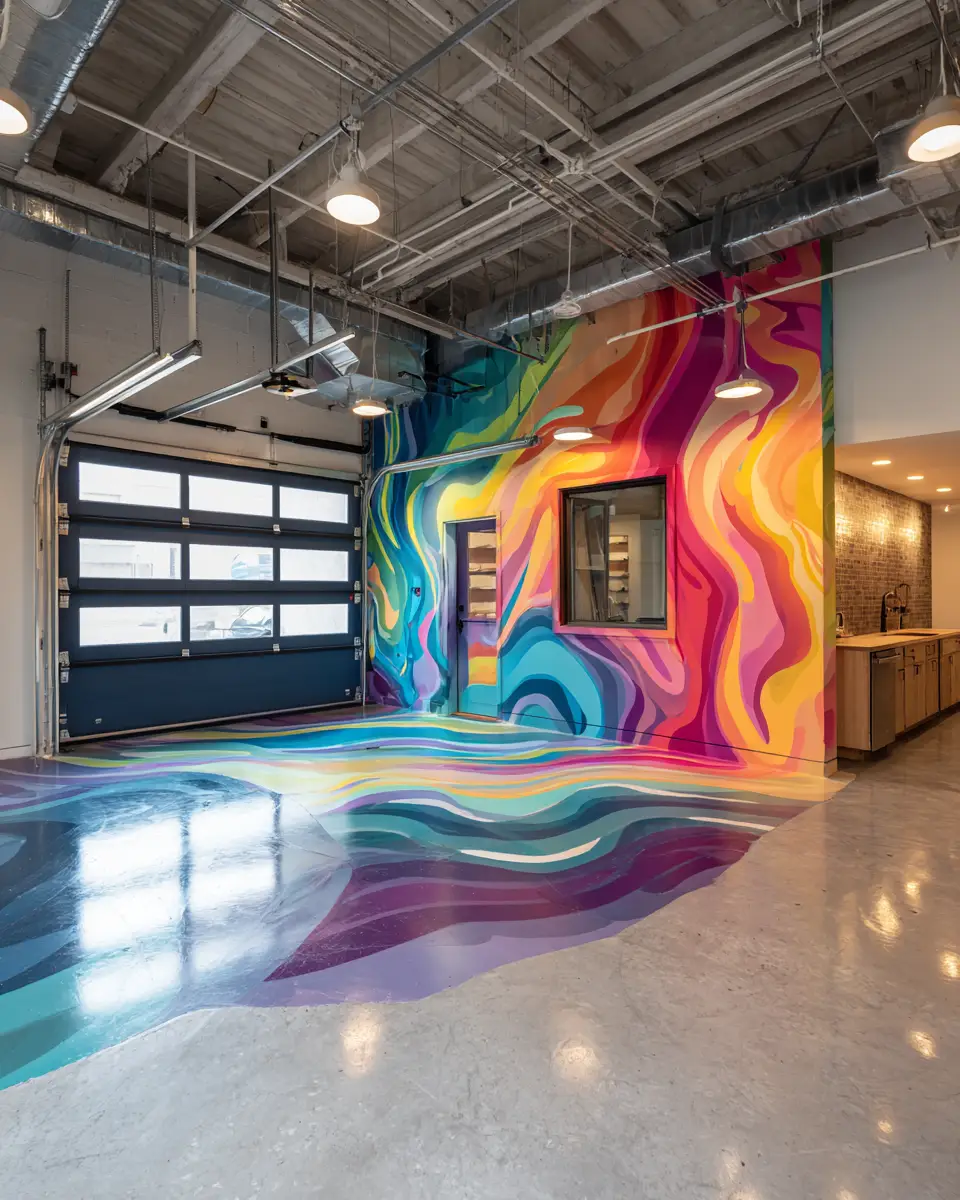 Colorful Garage Decor Ideas