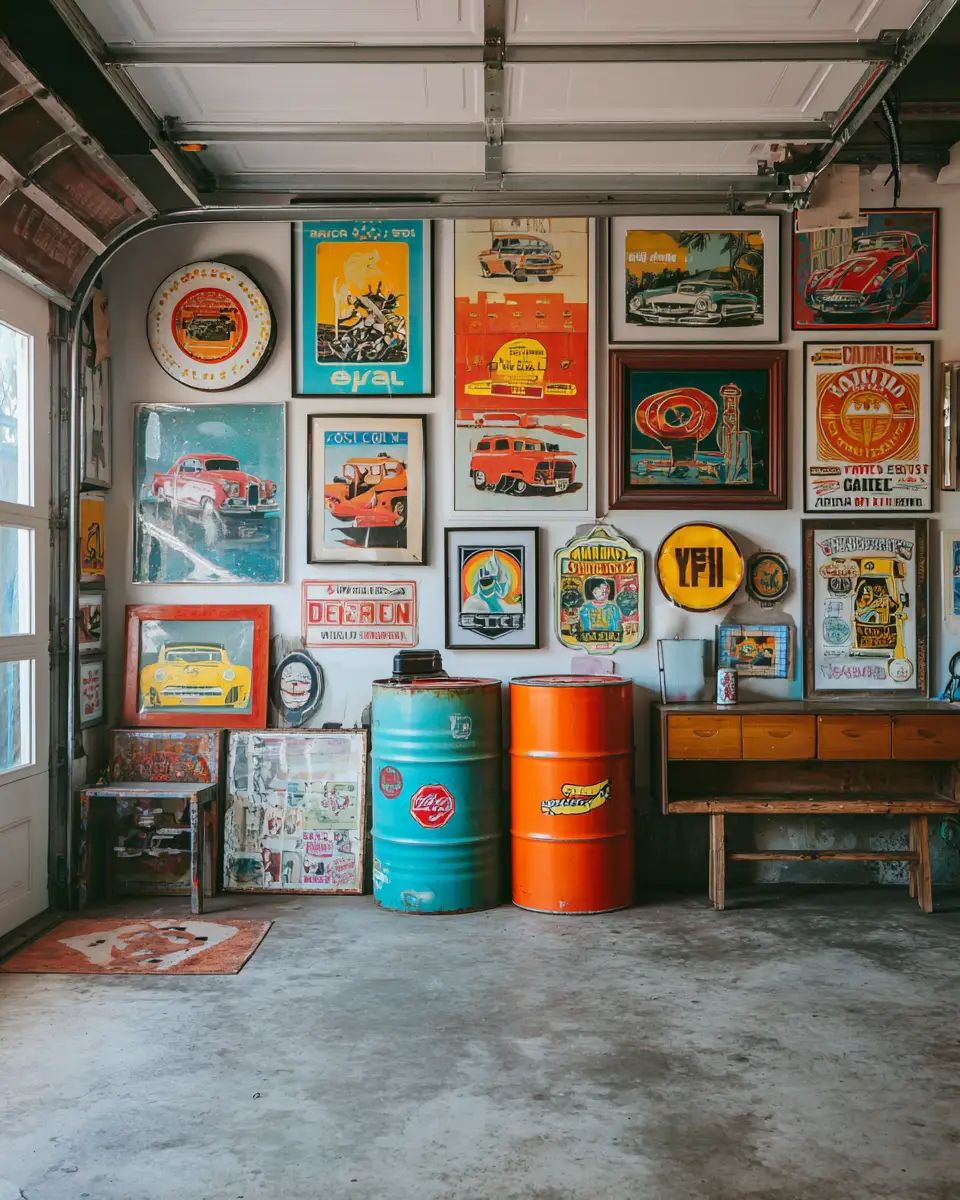 Colorful Garage Decor Ideas