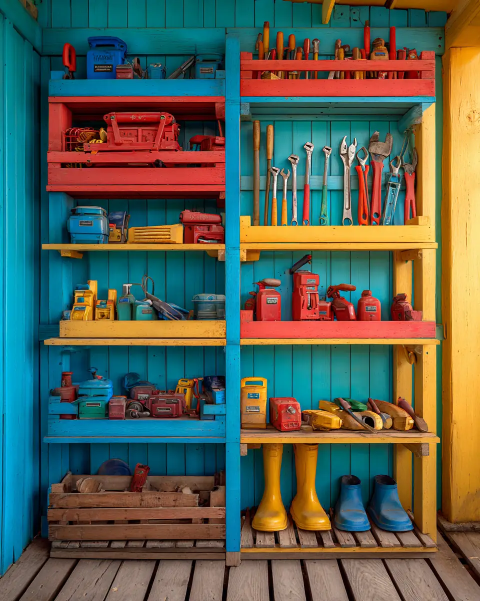 Colorful Garage Decor Ideas