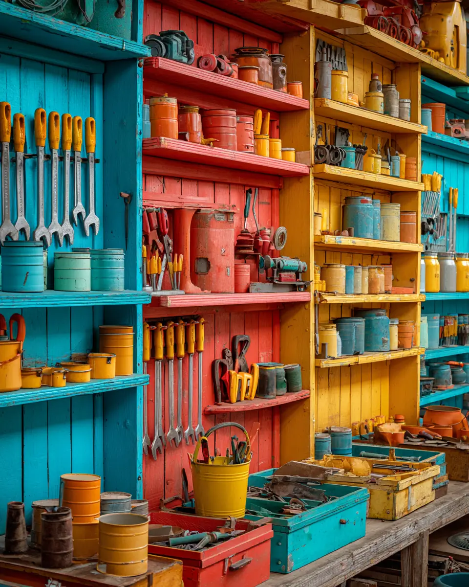 Colorful Garage Decor Ideas