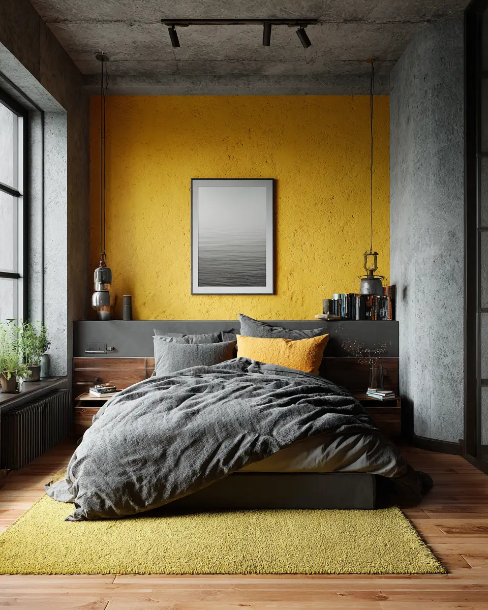 Colorful Industrial Bedroom Decor Ideas