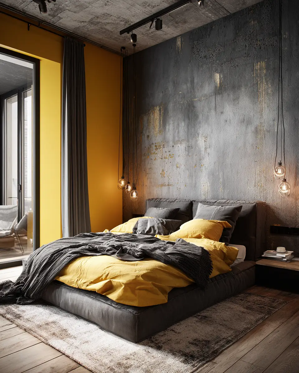Colorful Industrial Bedroom Decor Ideas