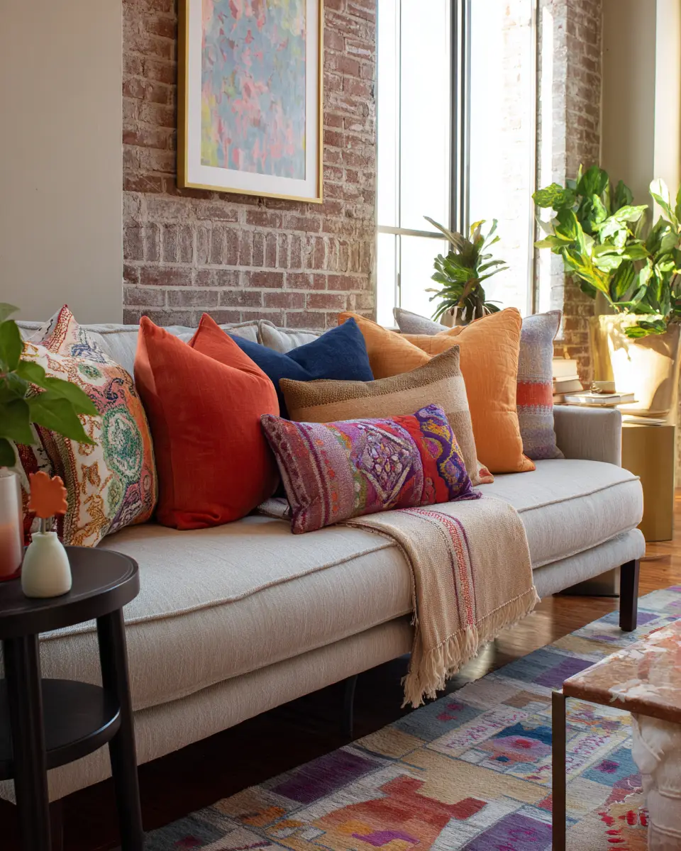 Colorful Industrial Living Room Decor Ideas