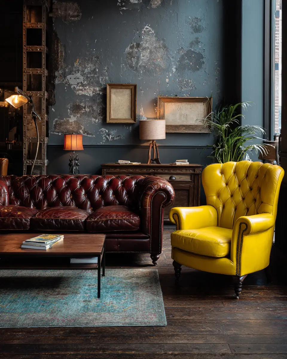 Colorful Industrial Living Room Decor Ideas