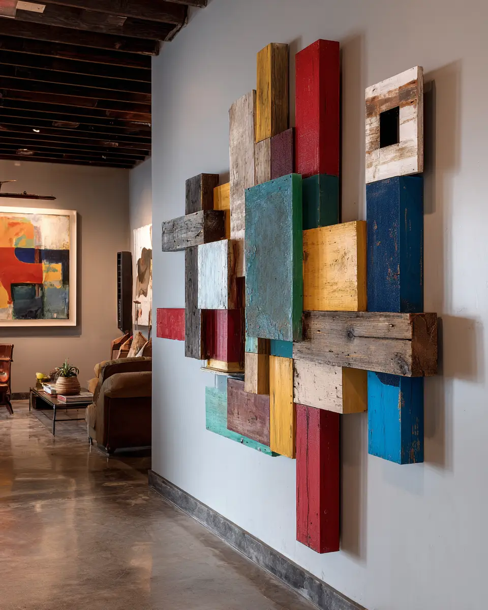 Colorful Industrial Living Room Decor Ideas