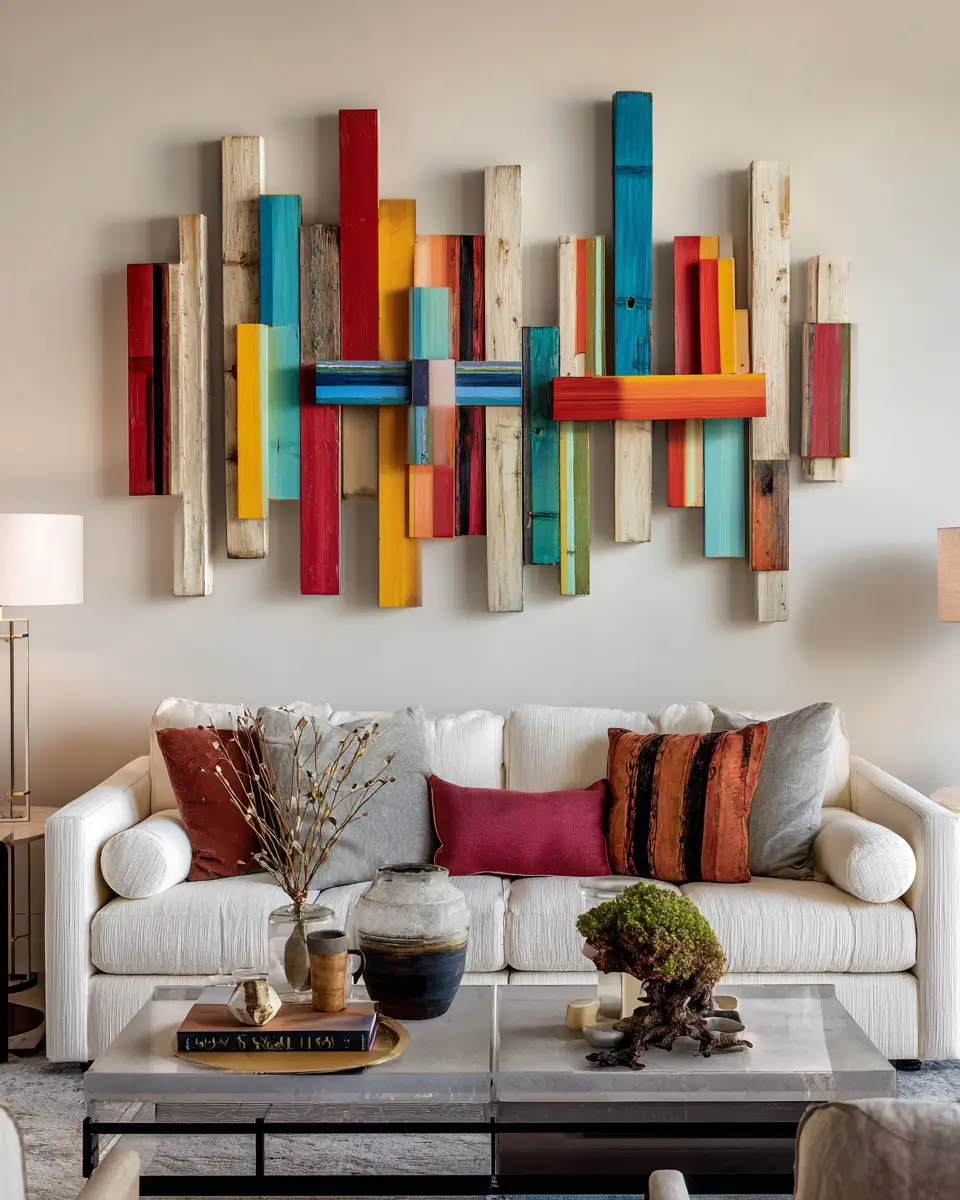 Colorful Industrial Living Room Decor Ideas