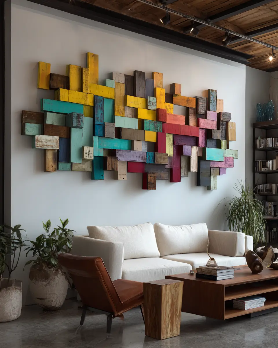 Colorful Industrial Living Room Decor Ideas