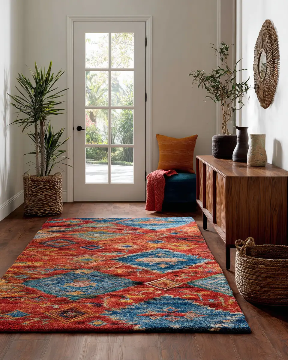 Colorful Mid-Century Modern Entryway Decor Ideas