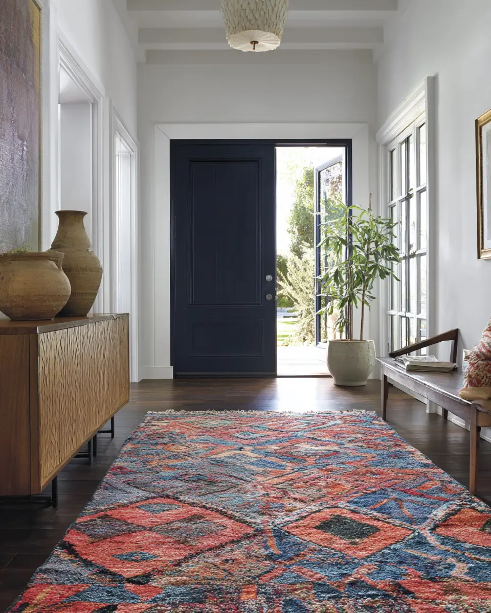 Colorful Mid-Century Modern Entryway Decor Ideas