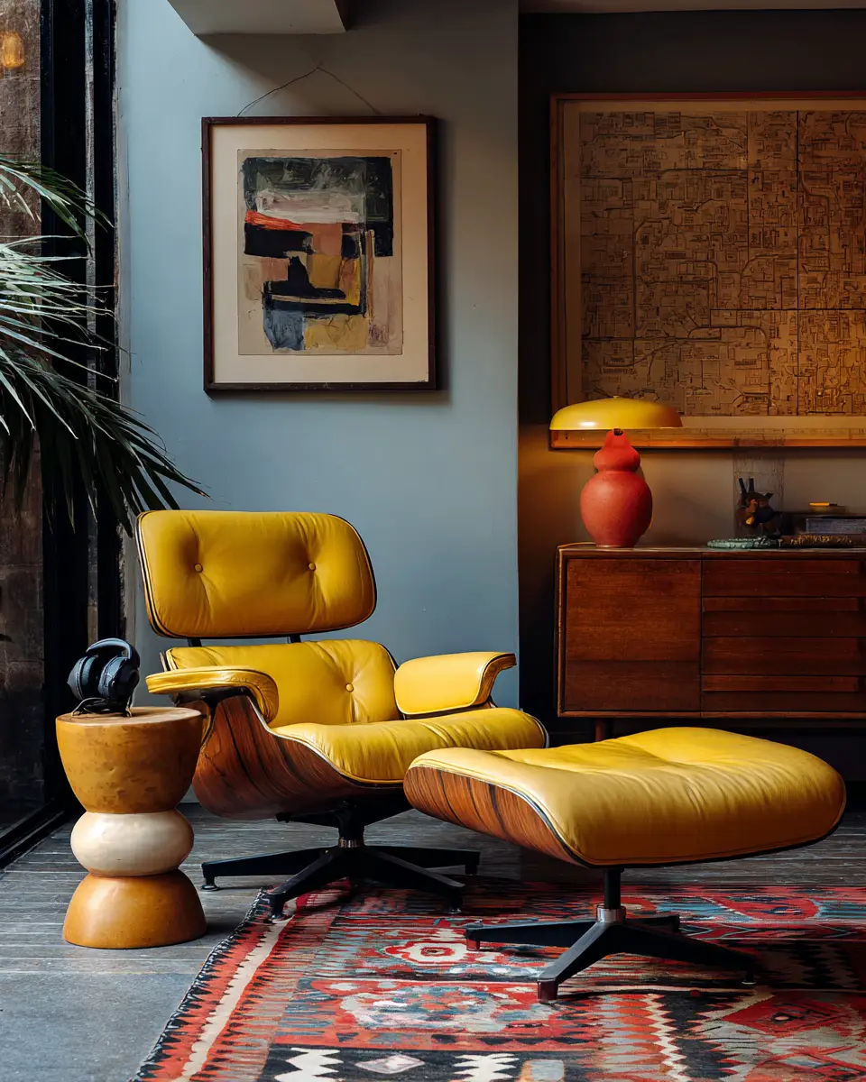 Colorful Mid-Century Modern Entryway Decor Ideas