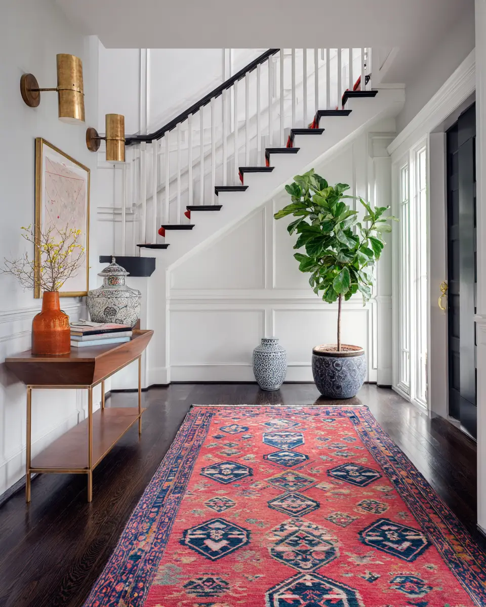 Colorful Mid-Century Modern Entryway Decor Ideas