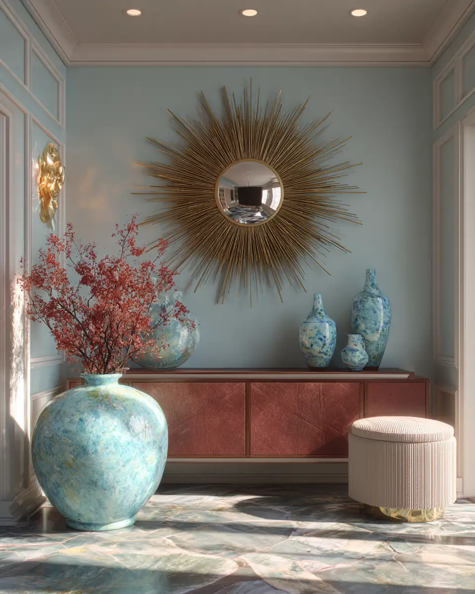 Colorful Mid-Century Modern Entryway Decor Ideas