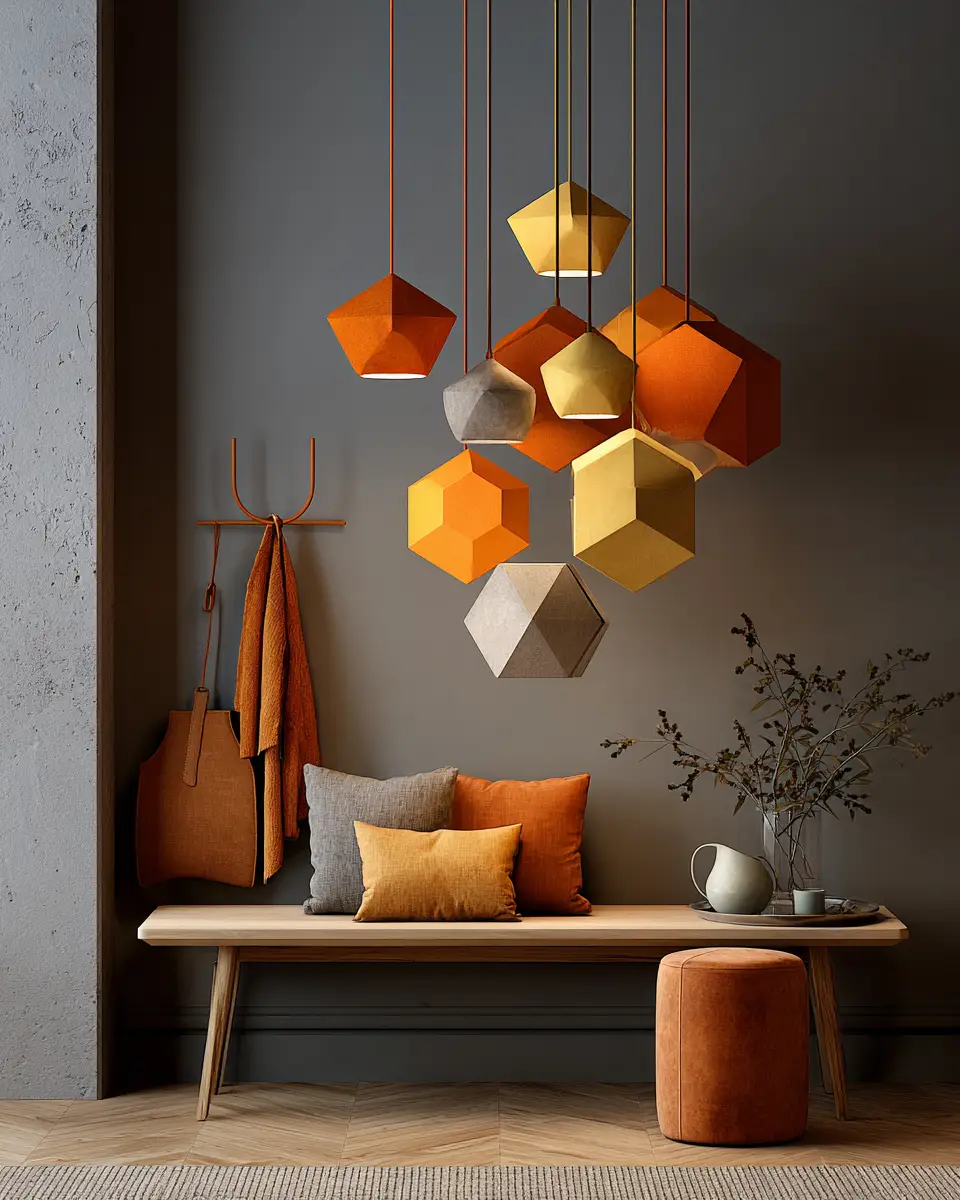 Colorful Mid-Century Modern Entryway Decor Ideas