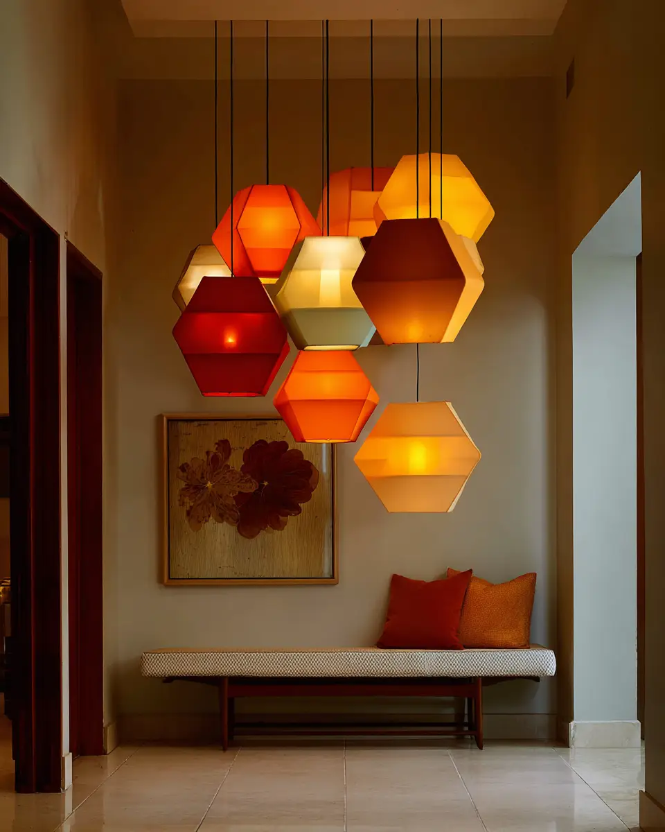 Colorful Mid-Century Modern Entryway Decor Ideas