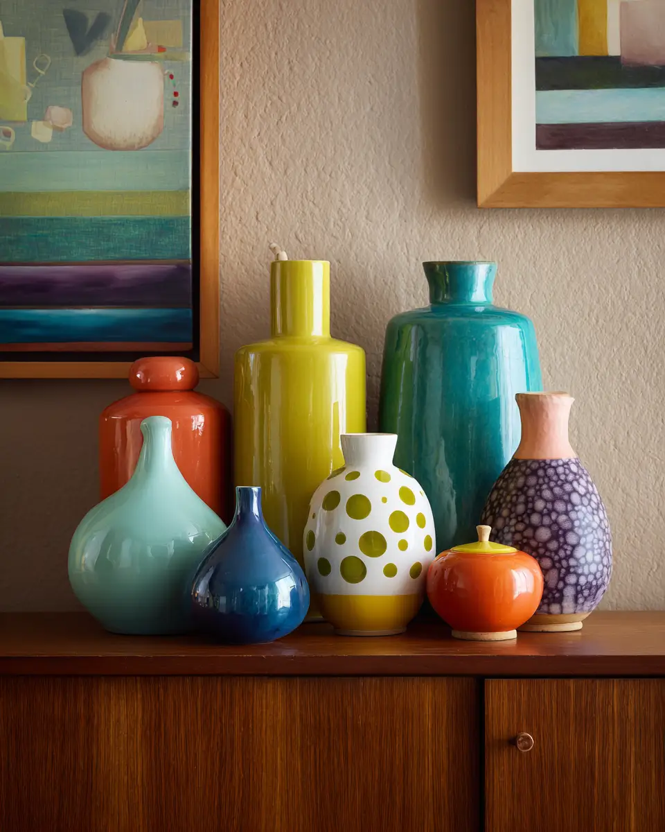 Colorful Mid-Century Modern Entryway Decor Ideas