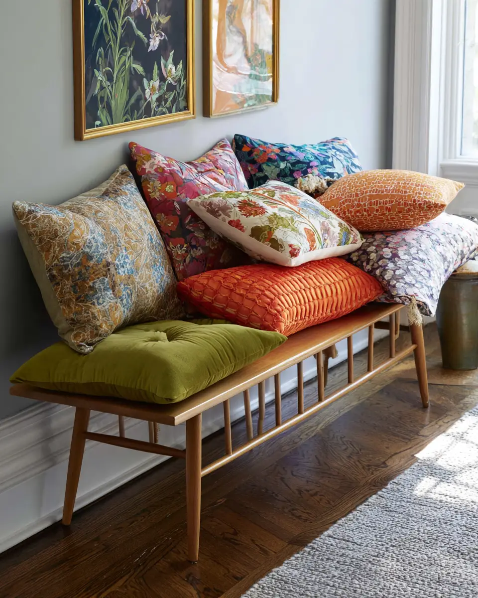 Colorful Mid-Century Modern Entryway Decor Ideas