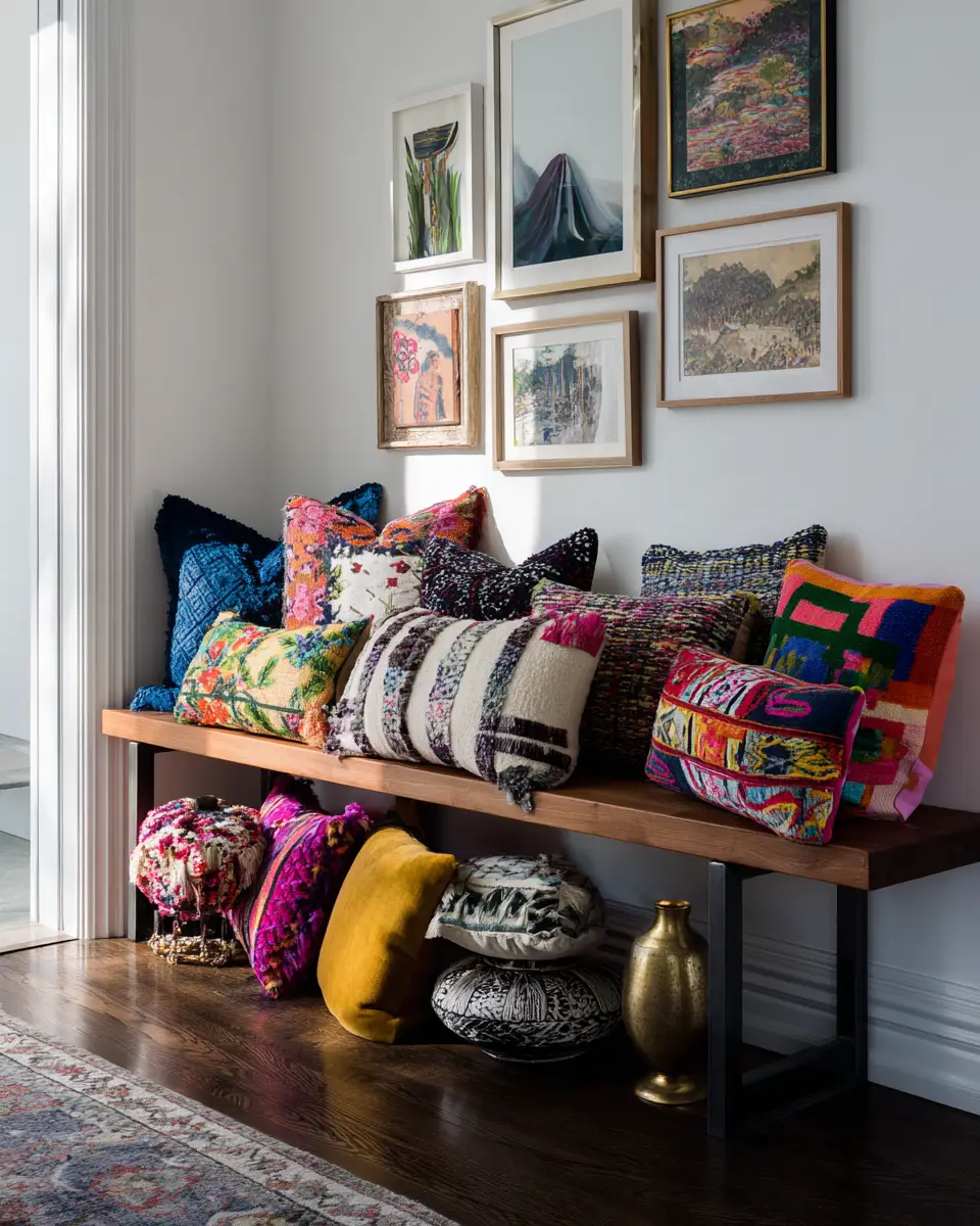 Colorful Mid-Century Modern Entryway Decor Ideas