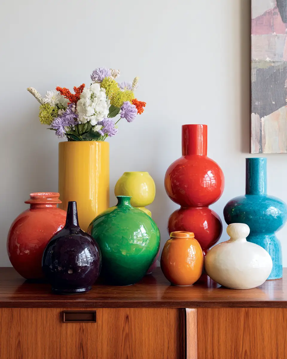 Colorful Mid-Century Modern Entryway Decor Ideas