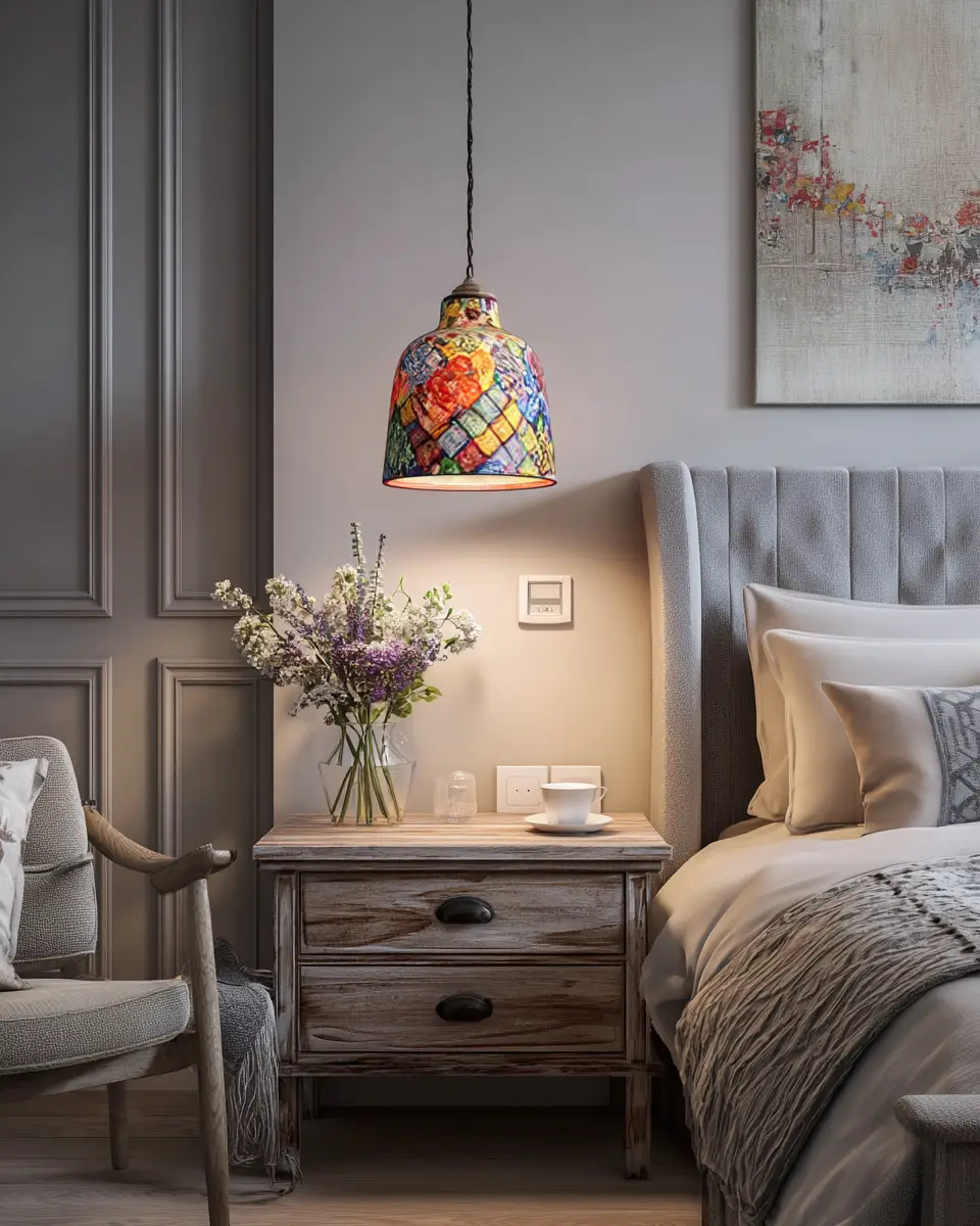 Colorful Modern Farmhouse Bedroom Decor Ideas