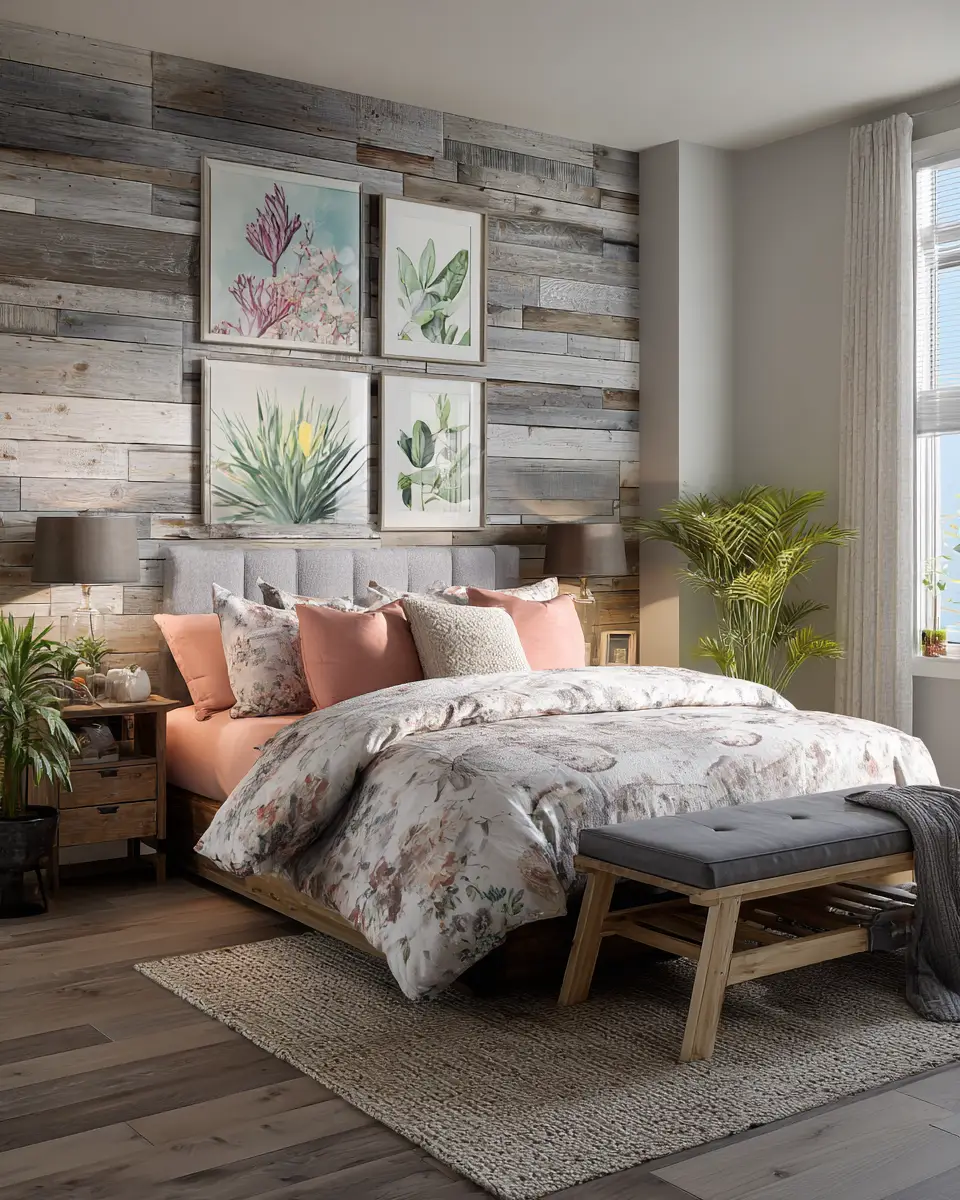 Colorful Modern Farmhouse Bedroom Decor Ideas