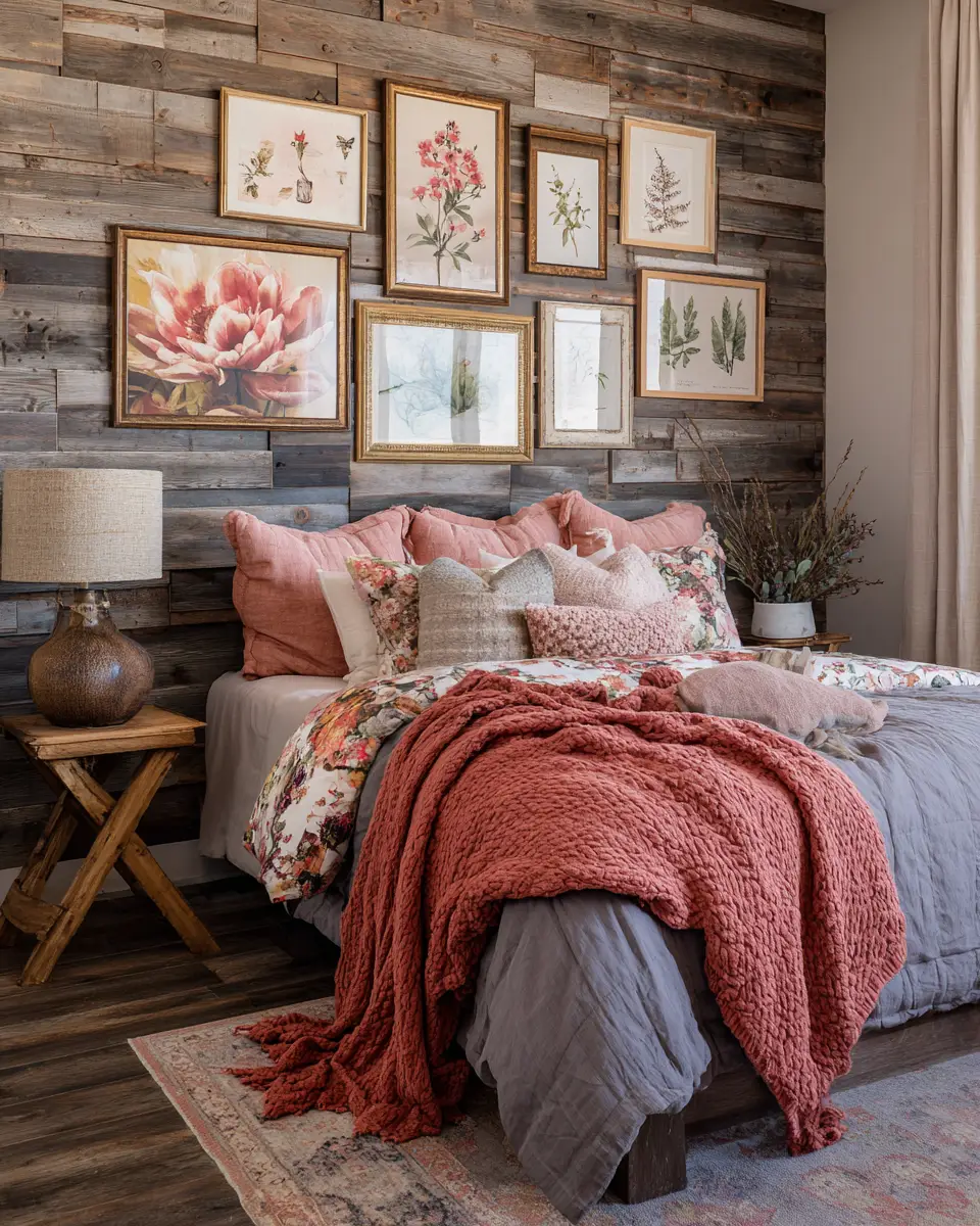 Colorful Modern Farmhouse Bedroom Decor Ideas