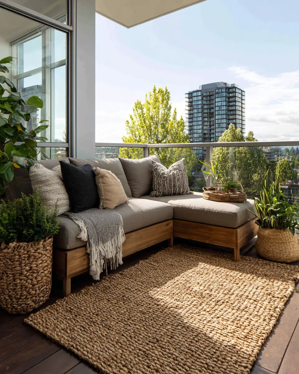Colorful Organic Modern Balcony Decor Ideas