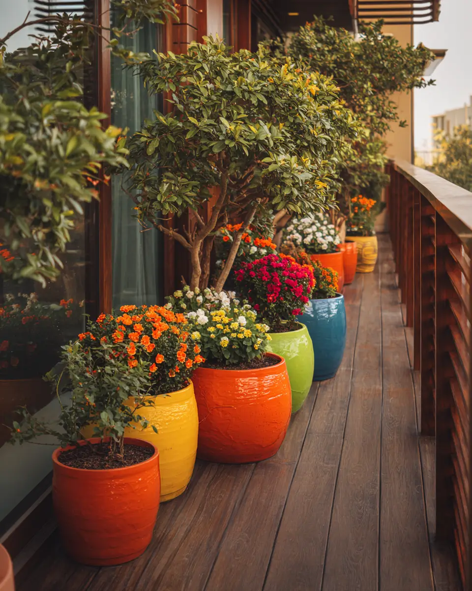 Colorful Organic Modern Balcony Decor Ideas
