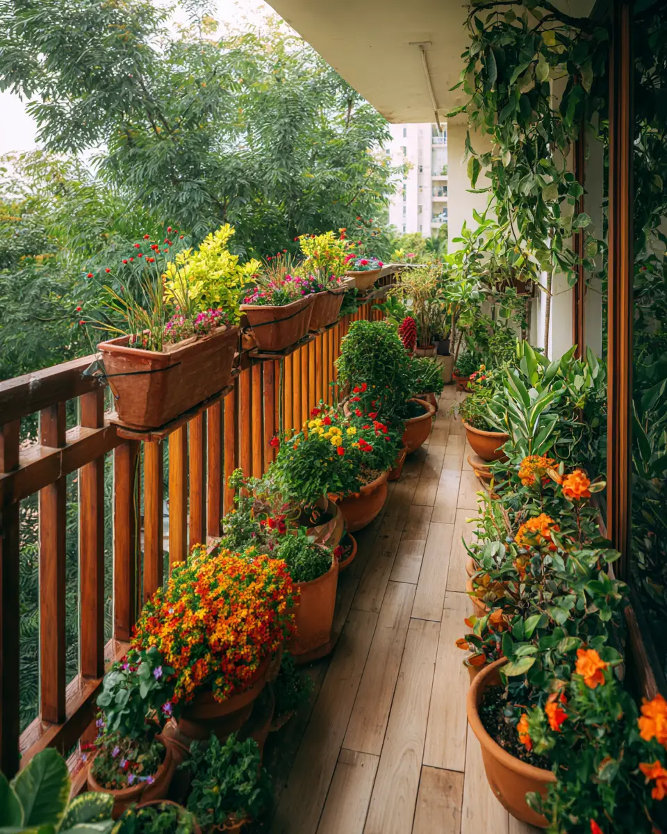 Colorful Organic Modern Balcony Decor Ideas