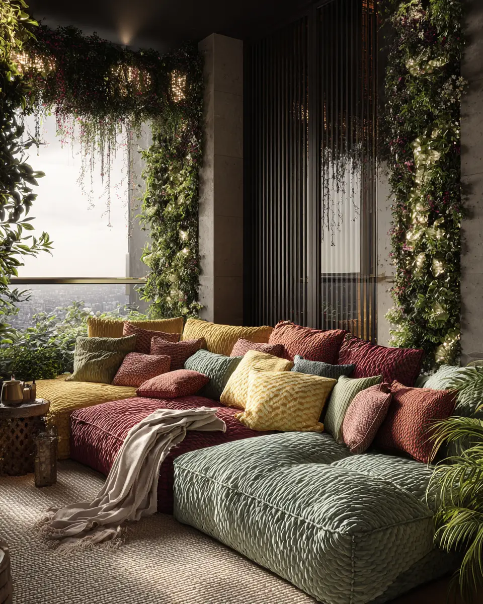 Colorful Organic Modern Balcony Decor Ideas