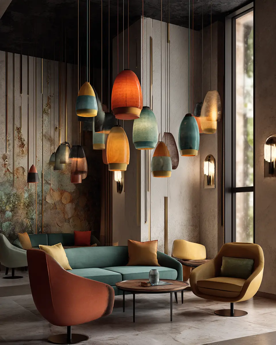 Colorful Organic Modern Living Room Decor Ideas