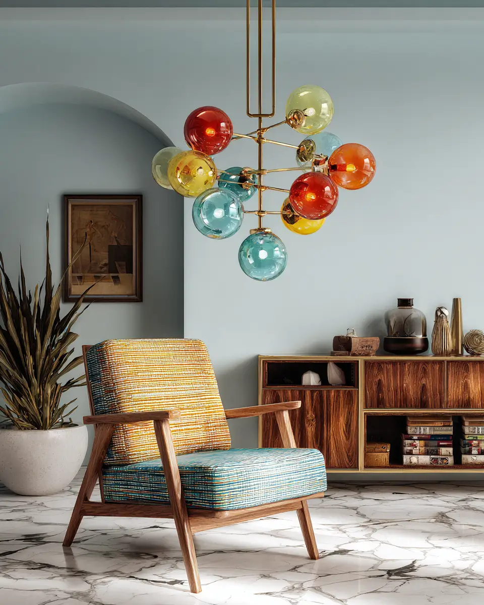 Colorful Retro Living Room Decor Ideas