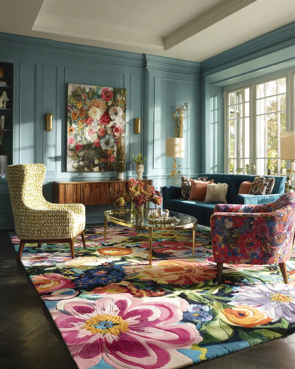 Colorful Retro Living Room Decor Ideas